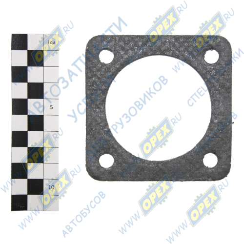 245-1205614-Б Прокладка (м/асбест) квадрат.90х90; фвнутр=65; 4отв.ф9, трубы впускной ЗИЛ-5301 ТКР-6 Techno Drive